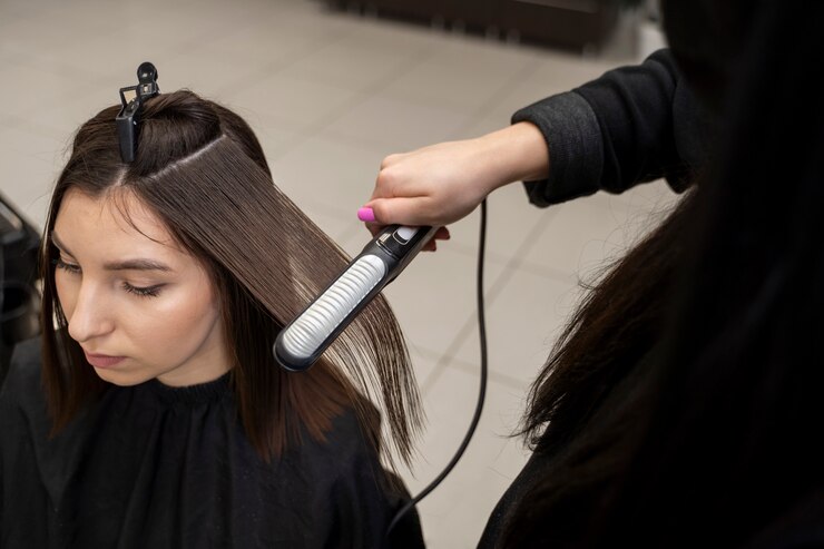 Japanese permanent hair straightening